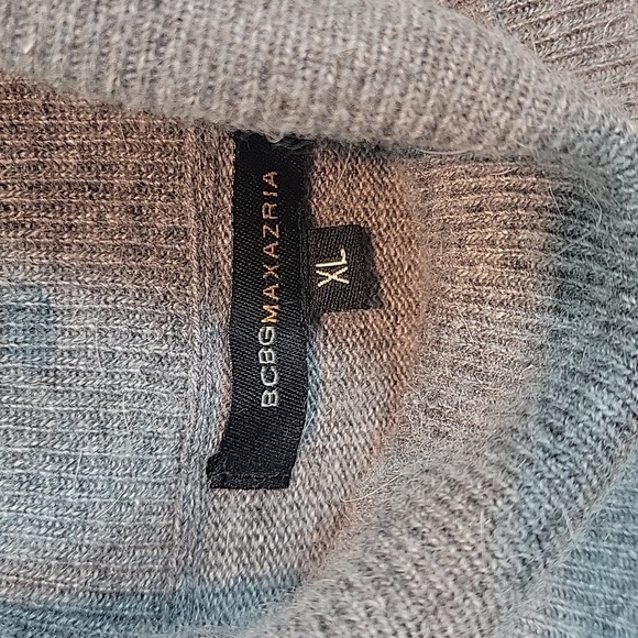 BCBGMaxAzria Ash Grey Wool Blend Sleeveless Turtleneck Women Size XL Top - Picture 4 of 7